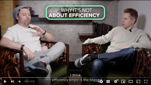 Why It’s Not About Efficiency