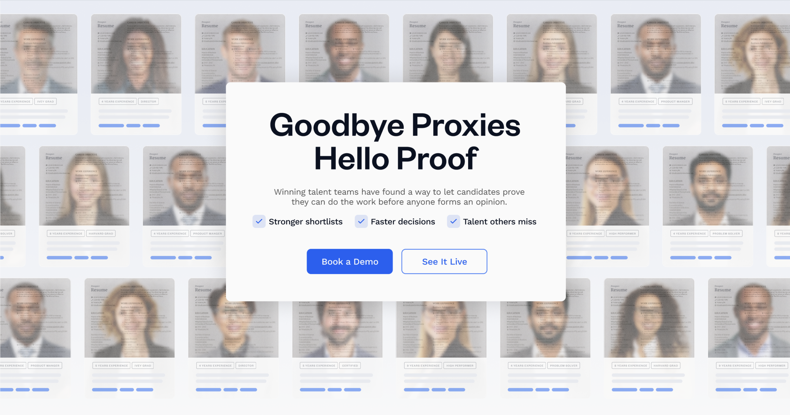 Signal Pollution campaign — Goodbye Proxies, Hello Proof