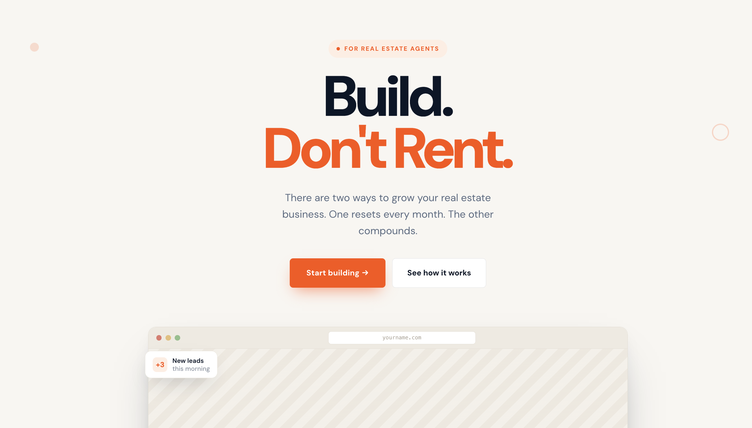Build. Don't Rent. — real estate campaign